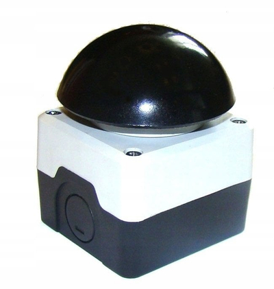 Stacion kontrolli T0-P1C300M72H, buton kërpudhë 72mm, gri e zezë