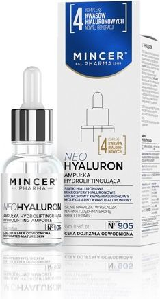 Ampulë hidrolifting për fytyrën Mincer Pharma Neo Hyaluron Nr. 905, 15 ml