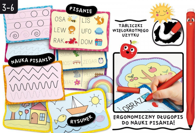 Set edukativ Lisciani Montessori Pen Writing School, 18 tabela, për shkrim