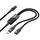 Kabllo karikimi HOCO U139 2in1, USB C në Lightning USB C, 100W, 1.2m, e zezë