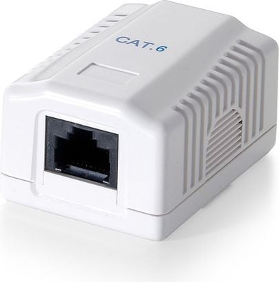 Ѕиден приклучок Equip Surface-Mounted, CAT6, 1x RJ45, бел