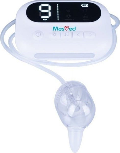 Aspirator nazal elektronik MesMed MM127 HappiNosek, thithje e rregullueshme, me melodi qetësuese, i bardhë