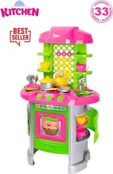 Kuzhinë lodër TechnoK Kitchennette 8 0915 P3, 33 elemente, për fëmijë