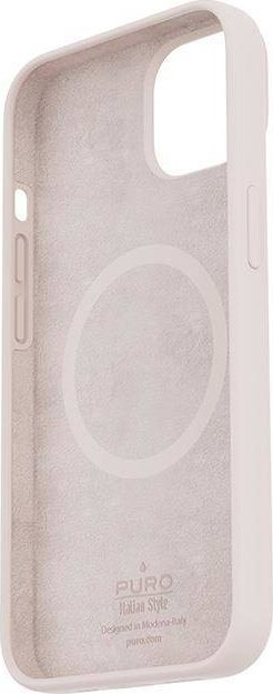 Mbulesë magnetike silikon Puro Icon, për iPhone 14 dhe iPhone 13, rozë
