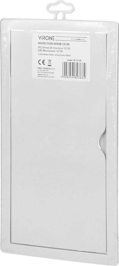Deri inspektimi plastike Virone ID-15/30, 15x30 cm, e bardhë