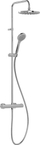 Set dushi termostatik Tres Base Plus, kokë 225 mm, krom