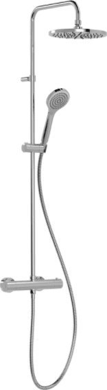 Set dushi termostatik Tres Base Plus, kokë 225 mm, krom