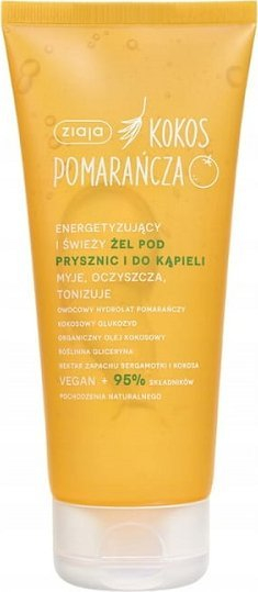 Xhel dushi Ziaja Coconut Orange, që të jep energji, 200ml