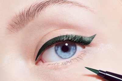 Eyeliner likuid Dior Diorshow On Stage Liner, i papërshkueshëm nga uji, majë felt, jeshil