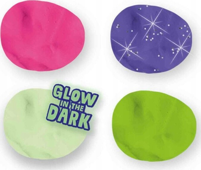 Set plasteline SES Creative Feel Good Dough Glow 00516, 4x90g, që ndrit në errësirë, shumëngjyrësh