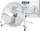 Freskuese Blow Circulator (44 - 065#), 110W, e argjendtë