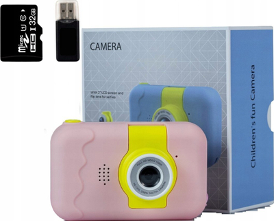 Kamerë dixhitale për kalamaj Shona KIDCAM KC02, ekran i vogël, e lehtë në përdorim, rozë