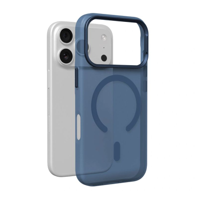 Mbrojtëse telefoni Puro Lightfeel për iPhone 17 Pro, MagSafe, blu e tejdukshme