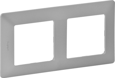 Kornizë dyshe Legrand Valena Life 754132, montim horizontal ose vertikal, alumini