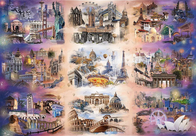 Puzzle Trefl Prime Cities Beyond the Clouds, 13 500 copa, set 9x1500, shumëngjyrësh