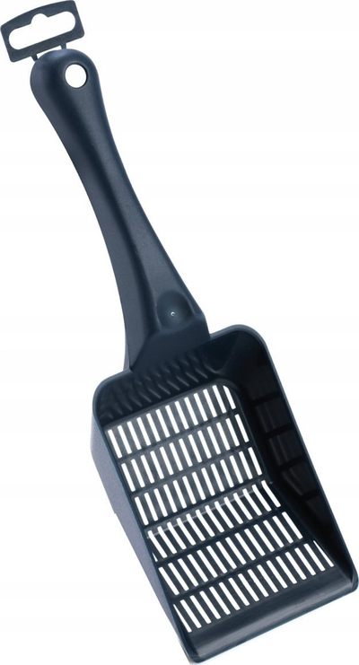 Lopat rëre për mace Barry King Litter Scoop, për rërë të imët, 27x9x3.5cm, gri grafit