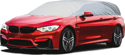 Mbulese xhami makine Sunshade Tarp, universale për SUV e VAN, 345x116x68 cm, gri