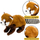 Lodër pelushi Lean Toys Red Panda, 45cm, kafe