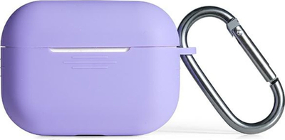 Kapak silikoni për AirPods Pro 2 Beline, me karabinë, vjollcë