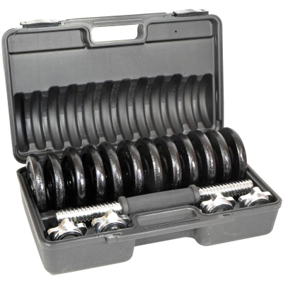 Set hantellash EB Fit 585463, 2 x 7.5 kg, gize, të zeza