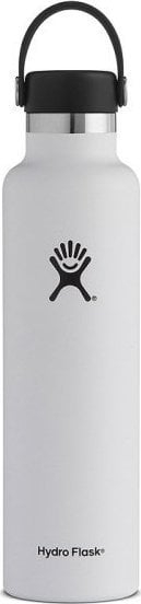 Termus Hydro Flask Standard Mouth, 709 ml, me kapak Flex Cap, i bardhë