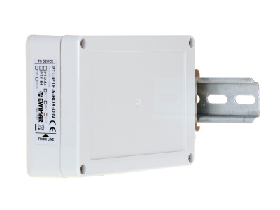 Kasë mbrojtëse plastike Ewimar PTF-6-BOX, për module PTF-64, montim në shinë DIN, e bardhë