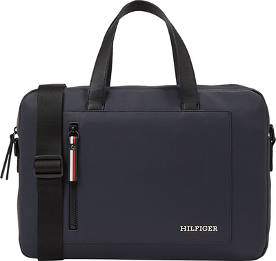Çantë dore për laptop Tommy Hilfiger, e kaltër