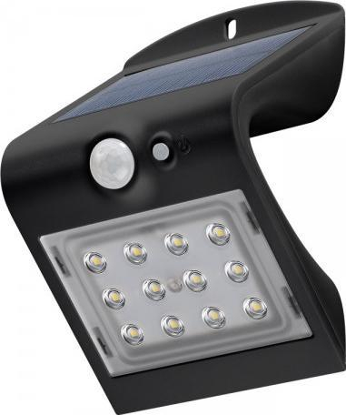Dritë muri diellore LED Goobay, 1.5W, me sensor lëvizje, e zezë