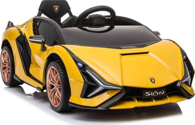 Електрична кола за деца Inna Lamborghini Sian, 110x58x32cm, 16kg, жолта