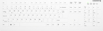 Tastierë mjekësore Cherry AK Active Key QuickClean, me kabllo, e bardhë