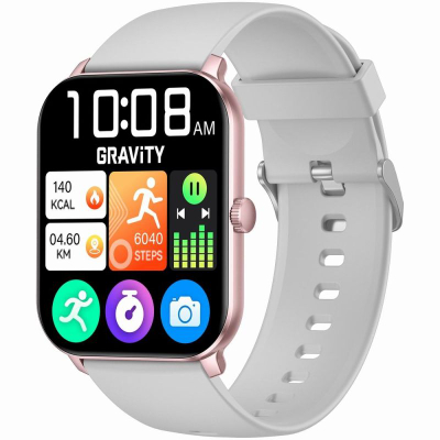 Smartwatch për goca GRAVITY GT36-2, ekran 1.85", Bluetooth, gri rose gold