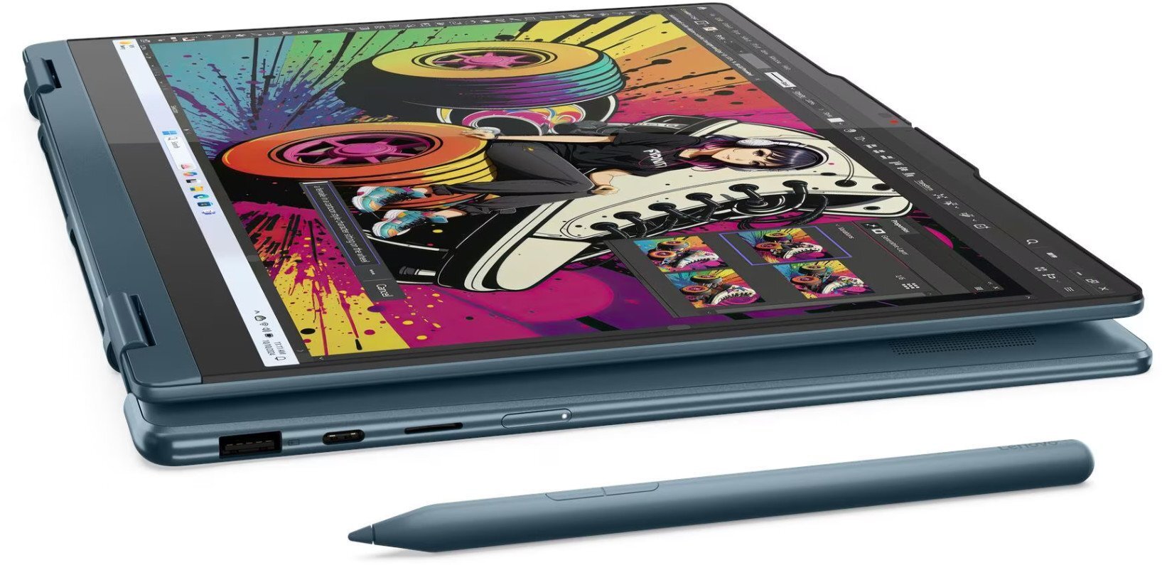 Laptop Lenovo Yoga 7 2-in-1 14AKP10, 14", Ryzen AI 5 340, 16GB, 512GB, i kaltër 3