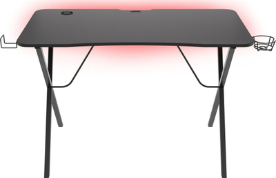 Tavolinë gaming Genesis Holm 200 RGB, 113x60 cm, me ndriçim RGB, e zezë
