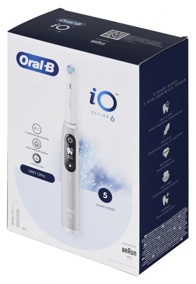 Furça e dhëmbëve elektrike Oral-B iO Series 6, Grey Opal, me etui