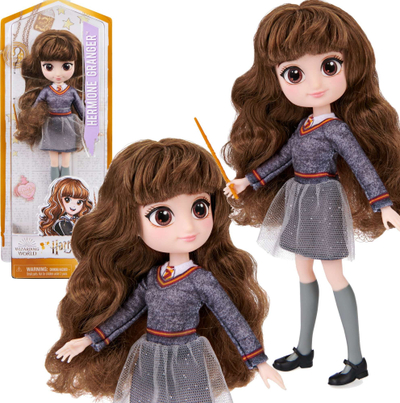Kukull Spin Master Wizarding World Hermione, 20.5 cm, për kalamaj 5+, me shkop magjik