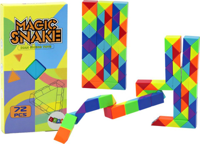 Lojë puzzle Bricks Arcade Snake, 72 copa, me plot ngjyra
