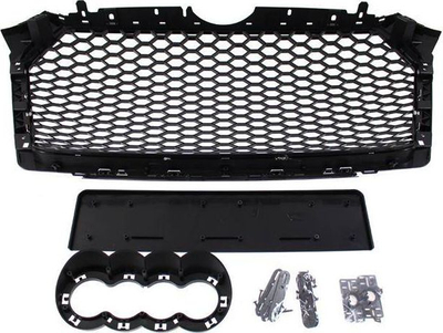 Grilë sportive makine MTuning për Audi A4 B9 RS Style, për modele 2016+, krom