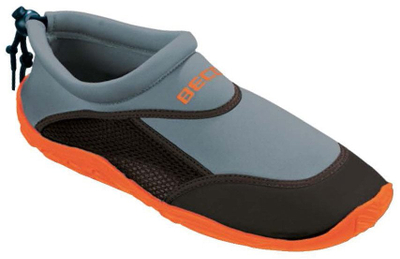 Këpucë uji BECO Neoprene, taban TPR, uniseks, gri portokalli
