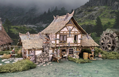 Set terreni lojrash BattleSystems Modular Fantasy Scenery, me disa kate, për miniatura 28mm, i printum me ngjyra