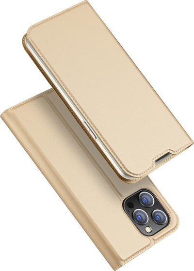 Mbulesë telefoni Dux Ducis Skin Pro me kapak për iPhone 14 Pro Max, ngjyrë ari