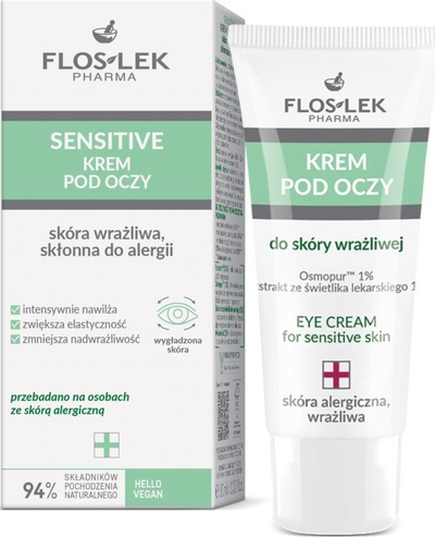 Krem sysh FlosLek Pharma Sensitive Delicate, për lëkurë të ndjeshme, 30 ml
