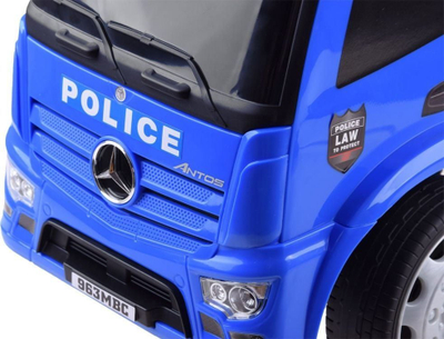 Makinë shtytëse Mercedes Police ZA3690, ride on për fëmijë, me ndarje magazinimi, e kaltër