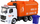 Kamion lodër Lean Toys Garbage Truck 17196, dritë dhe zë, DIY 1:12, portokalli e bardhë