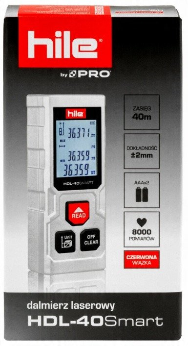 Matës distancash me lazer HDL 40Smart, 40 m, LCD, i zi