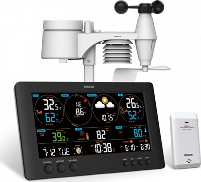 Stacion moti Sencor SWS 12500, WiFi, ekran me ngjyra 21.4 cm, i zi
