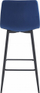 Tabure bar LEOBERT Arceto, kadife navy blue, këmbë çeliku të zeza, 60x55x60 cm