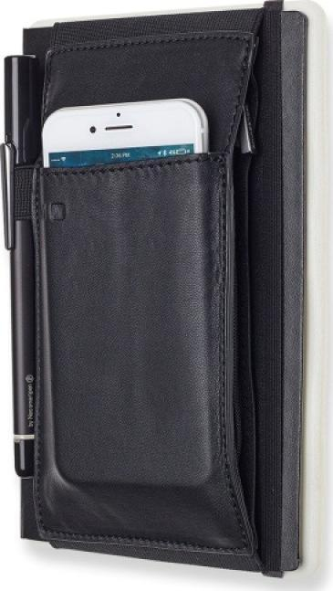 Rrip veglash Moleskine Classic Large Tool Belt, për bllok shënimesh të madh, material vegan, i zi