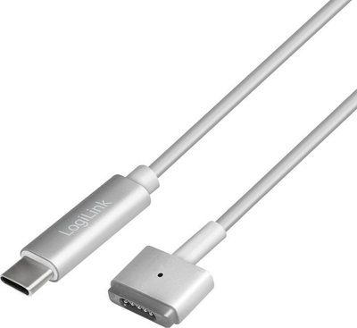 Kabllo USB LogiLink USB C në MagSafe 2, 1.8 m, argjend