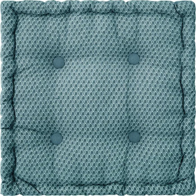Jastëk dyshemeje Atmosphera Otto, katror 38 x 38 cm, pambuk, blu teal