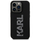 Futollë telefoni Karl Lagerfeld KLHCP15L3DMBKCK, për iPhone 15 Pro 6.1", hardcase, logo 3D me shkëlqim, e zezë